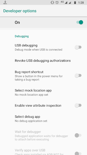 Shortcut 2 Developer Options Screen 3