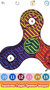 Fidget Spinner Paint by Number 7