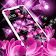 Neon Pink Black Butterfly Flower Theme icon