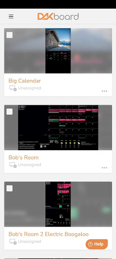 Android application DAKboard screenshort
