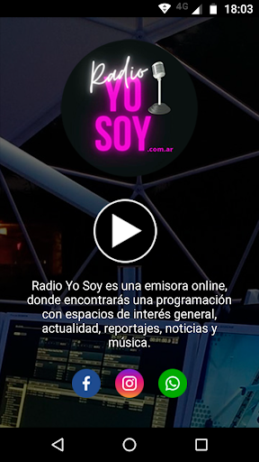 Android application Radio Yo Soy screenshort