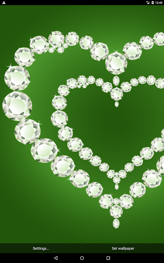 Diamond Hearts Live Wallpaper