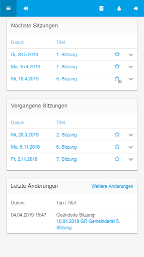 Android application CMI Sitzungen screenshort