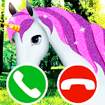Cover Image of Download fake call unicorn game 8.0 APK