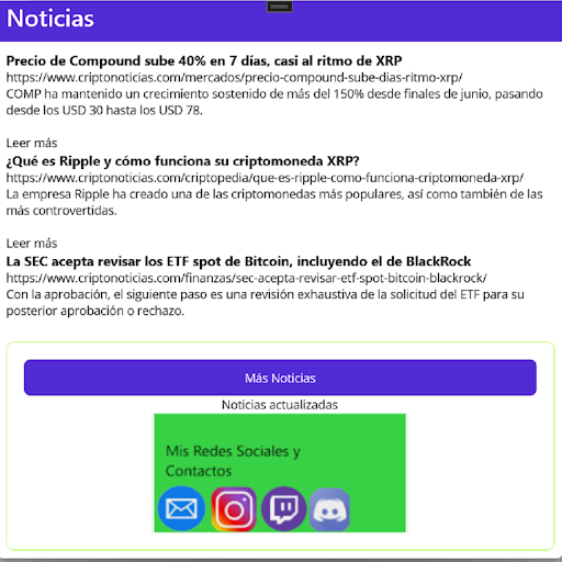 Conversor Cryptomonedas Screen 2