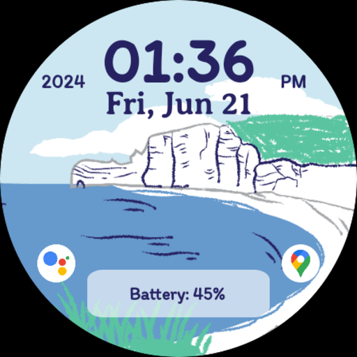 EXD056: Crayon Sea Watch Face screenshot 24