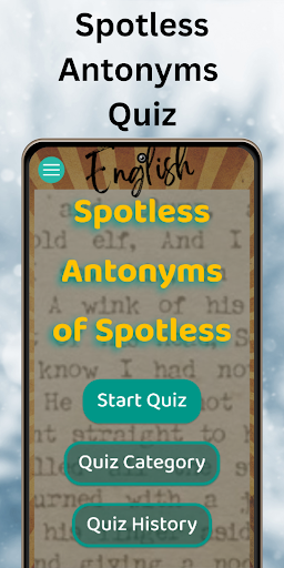 Android application English Spotless Antonyms Quiz screenshort