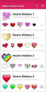 Hearts stickers WASticker Unknown