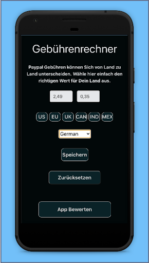 Pro Fee Calculator PayPal fees Screen 3
