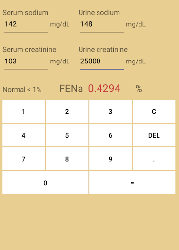 FENa and FEUrea Screen 3