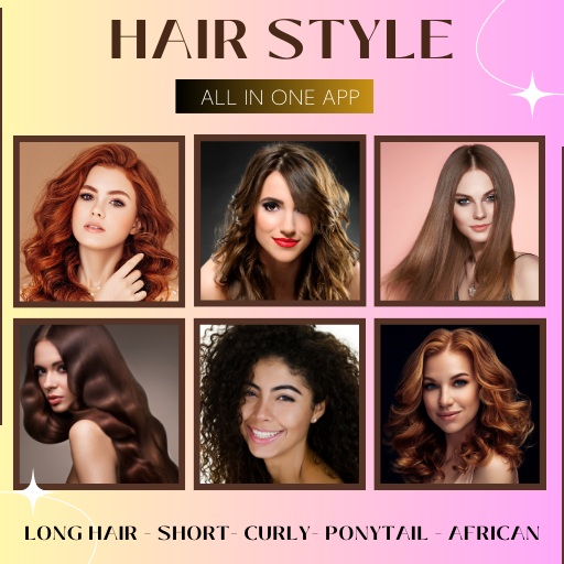 Hair cutting style for female logo