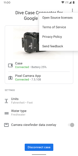 Screenshot of Dive Case Connector for Pixel