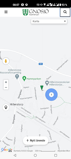 Android application Felanmälan Gnosjö kommun screenshort