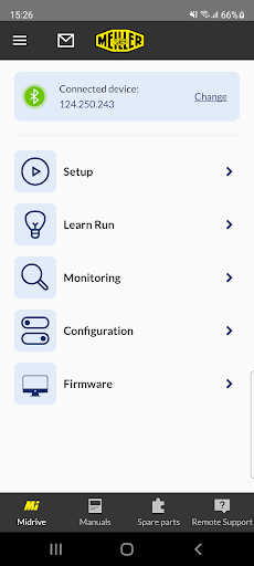 Android application MEILLER MiDrive screenshort