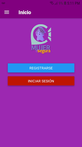 Android application Mujer Segura screenshort