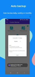 Schedule Contact Backup