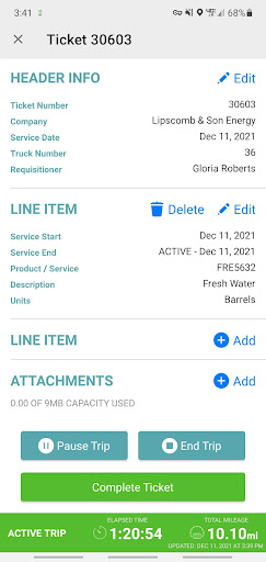 Enverus OpenTicket Screen 2