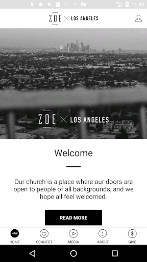 Android application ZOE Church LA screenshort