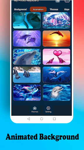 Dolphin Love emoji Keyboard Screen 2