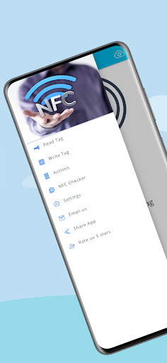 Android application NFC write and read tags screenshort