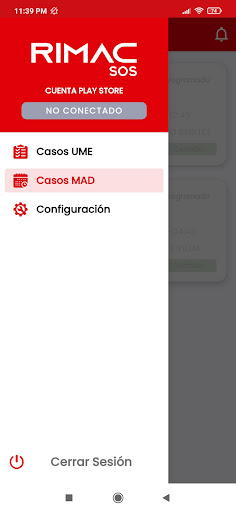 RimacSOS Screen 2