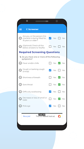 Android application C-Screener - Health Checklist screenshort