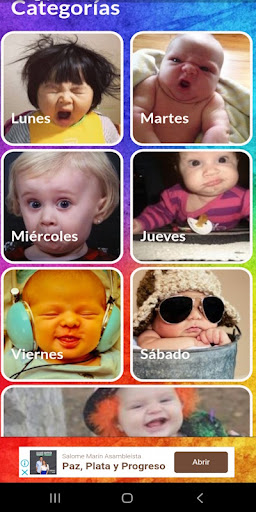 Android application Saludos graciosos diarios screenshort