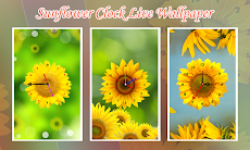 Sunflower Clock Live Wallpaperのおすすめ画像1