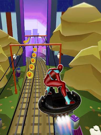 Subway spider hero rush man Screen 3