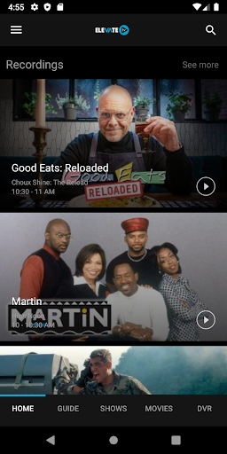 Screenshot of Elevate TV