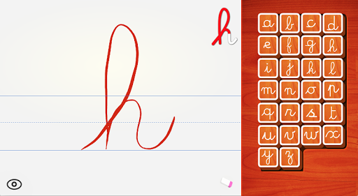 Cursive Writing Practice Screen 3