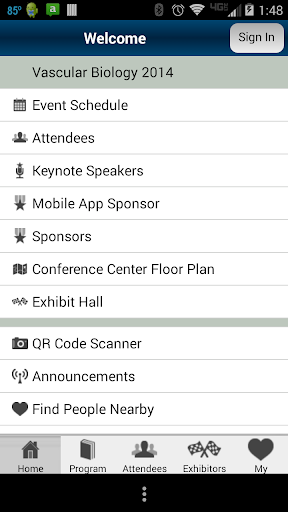 Android application NAVBO Events screenshort