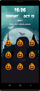 Halloween Pattern Lock Screen