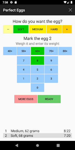 Android application Perfect Eggs screenshort