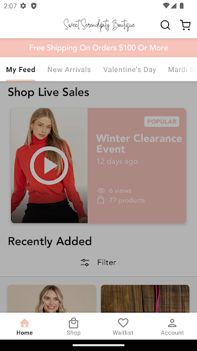 Android application Sweet Serendipity Boutique LLC screenshort