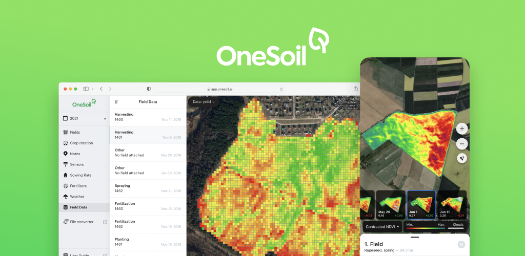 ONESOIL логотип. ONESOIL Scouting. ONESOIL Scouting: мониторинг полей для фермера. One soil