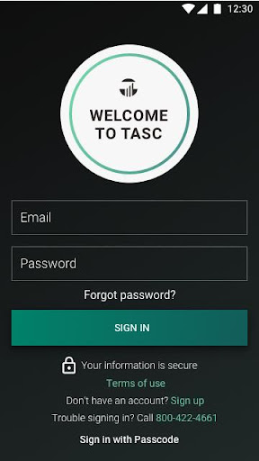 TASC app for Android Screen 3