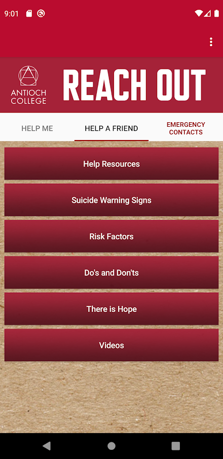Antioch College Reach Out Screen 1