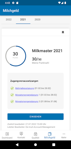 myMilk App Screen 3
