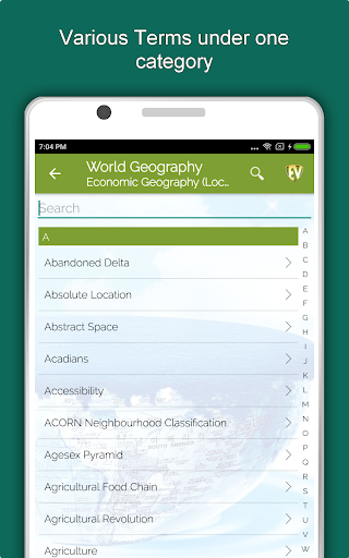Screenshot of World Geography Dictionary