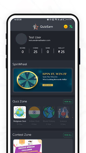 QuizEarn Screen 3