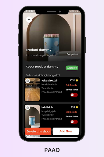 PaaO - Vendors Screen 2