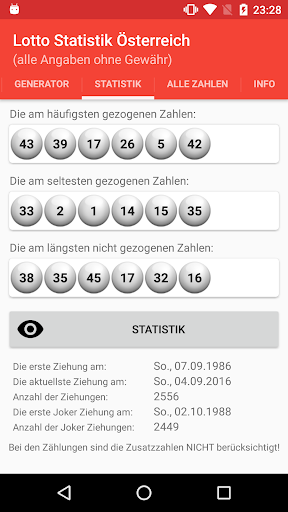 Lotto Statistik Österreich Screen 2