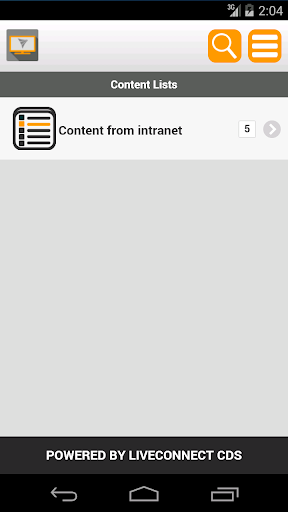 LiveConnect Mobile Viewer Screen 2