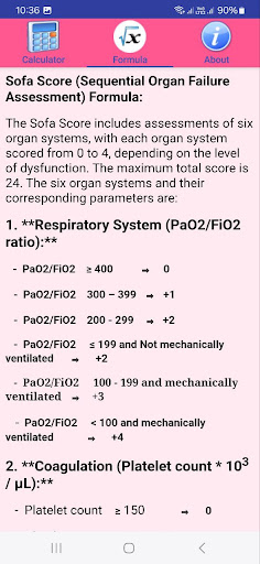 Sofa Score Calculator Screen 3