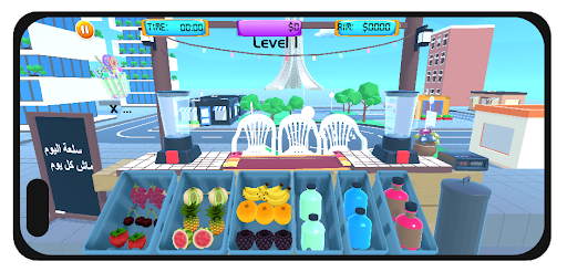 Android application Fruit Juice Shop ASMR Game screenshort