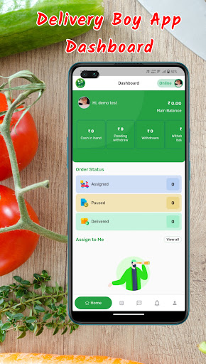 Android application Well I Shoping - Delivery Boy screenshort