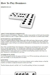 Como jogar dominó