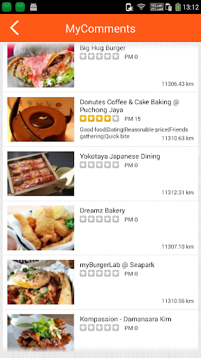 MyComments Screen 3