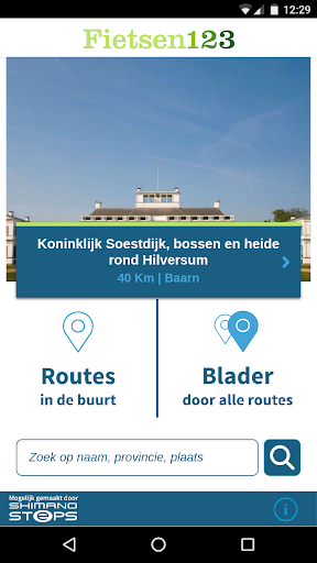 Android application Fietsen 123 screenshort